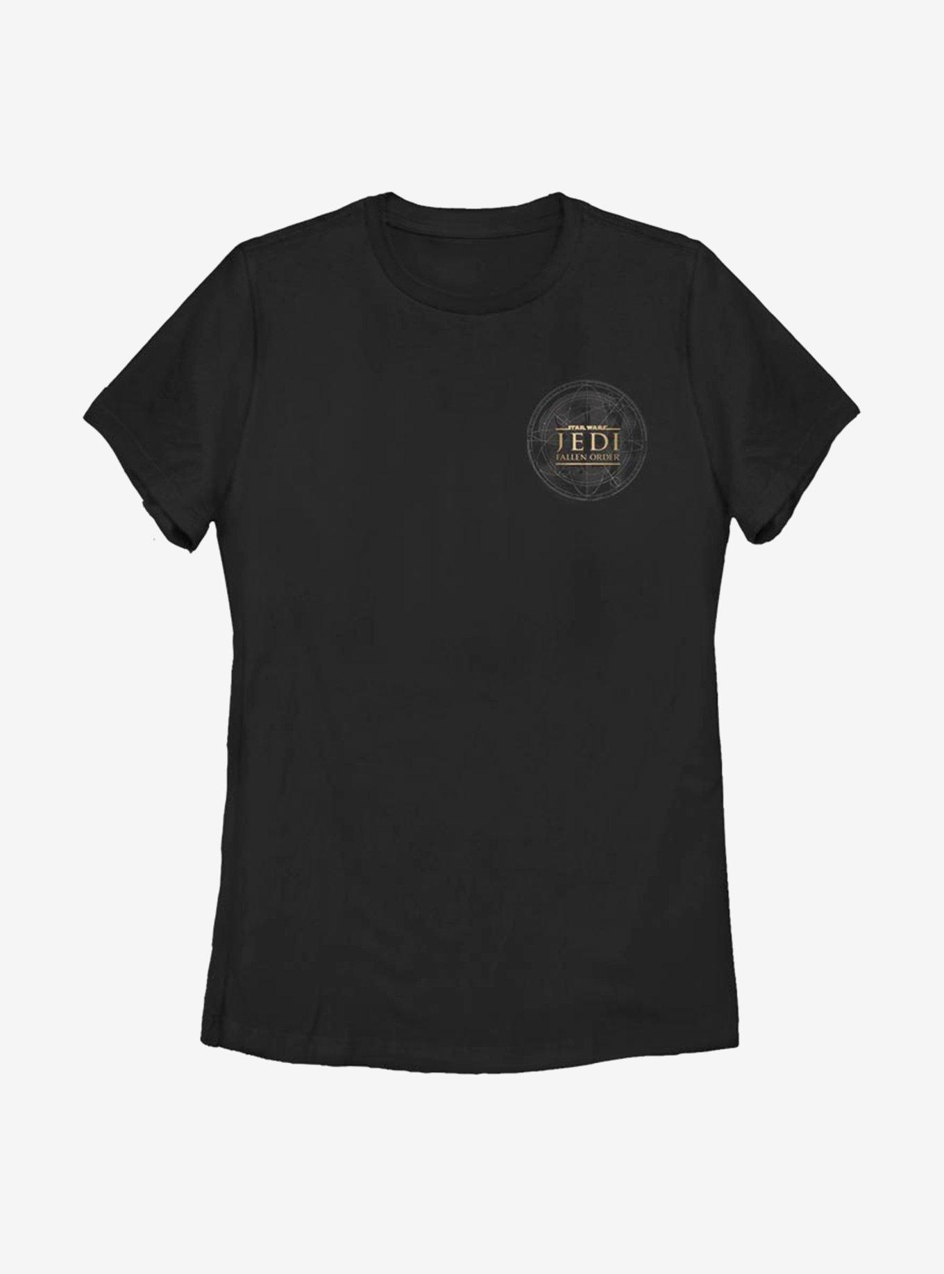 Star Wars Jedi Fallen Order Pocket Jedi Map Womens T-Shirt, BLACK, hi-res
