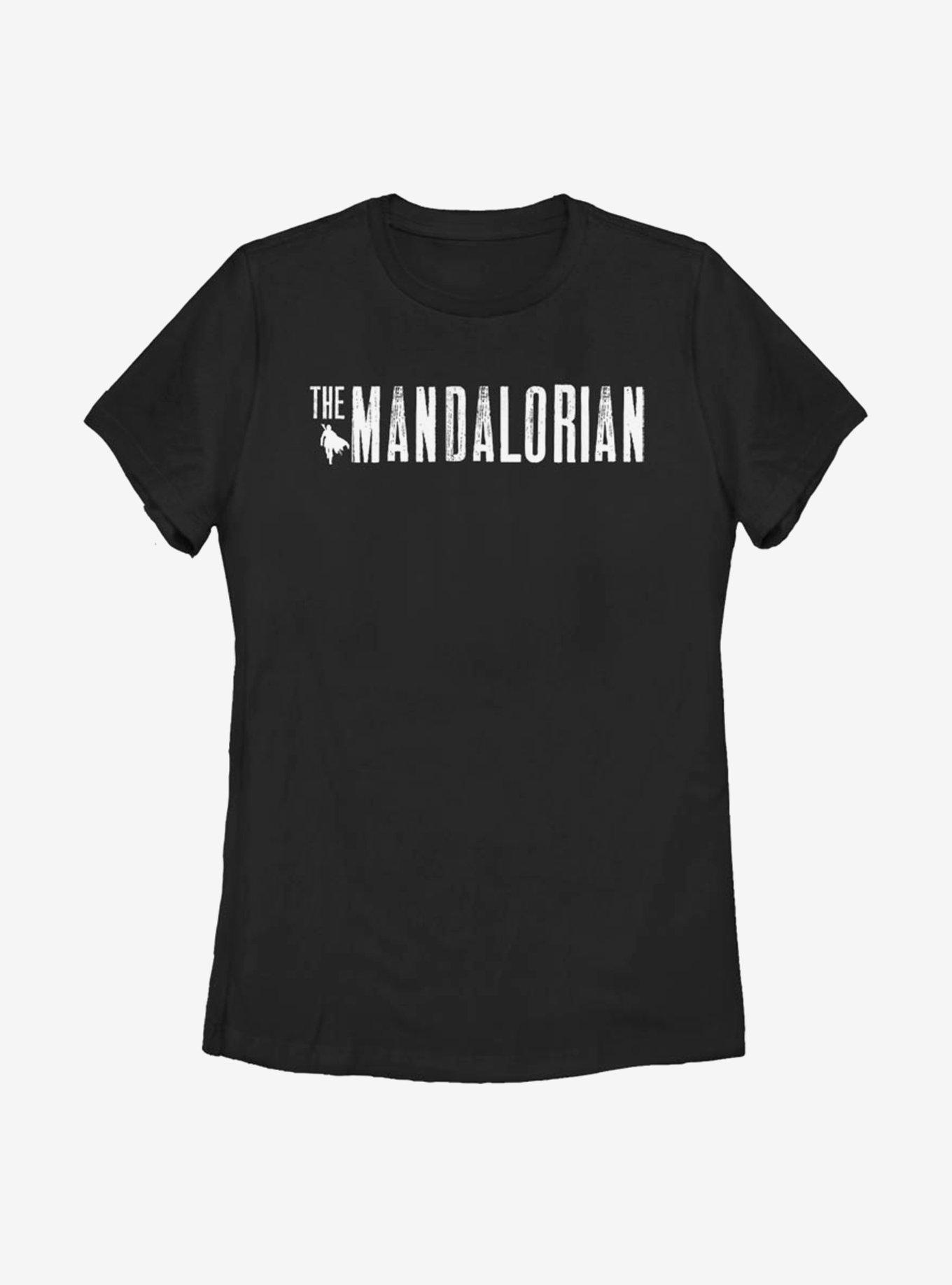 Star Wars The Mandalorian Simplistic Logo Womens T-Shirt, BLACK, hi-res