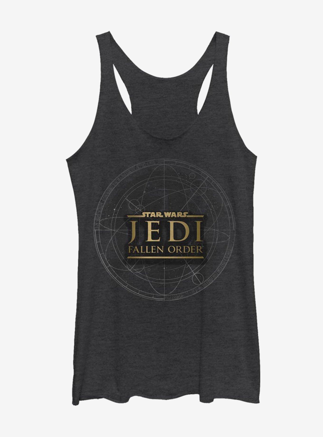 Star Wars Jedi Fallen Order Jedi Map Womens Tank Top, BLK HTR, hi-res