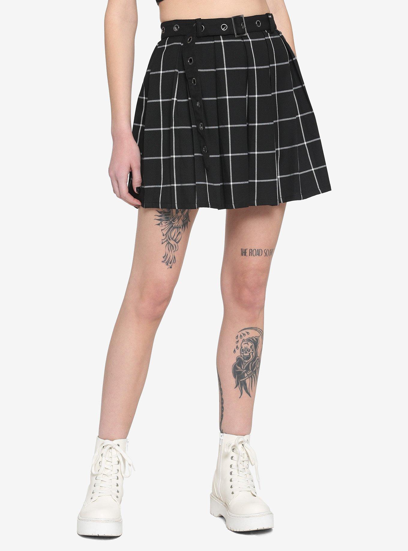 Blue plaid 2025 skirt hot topic