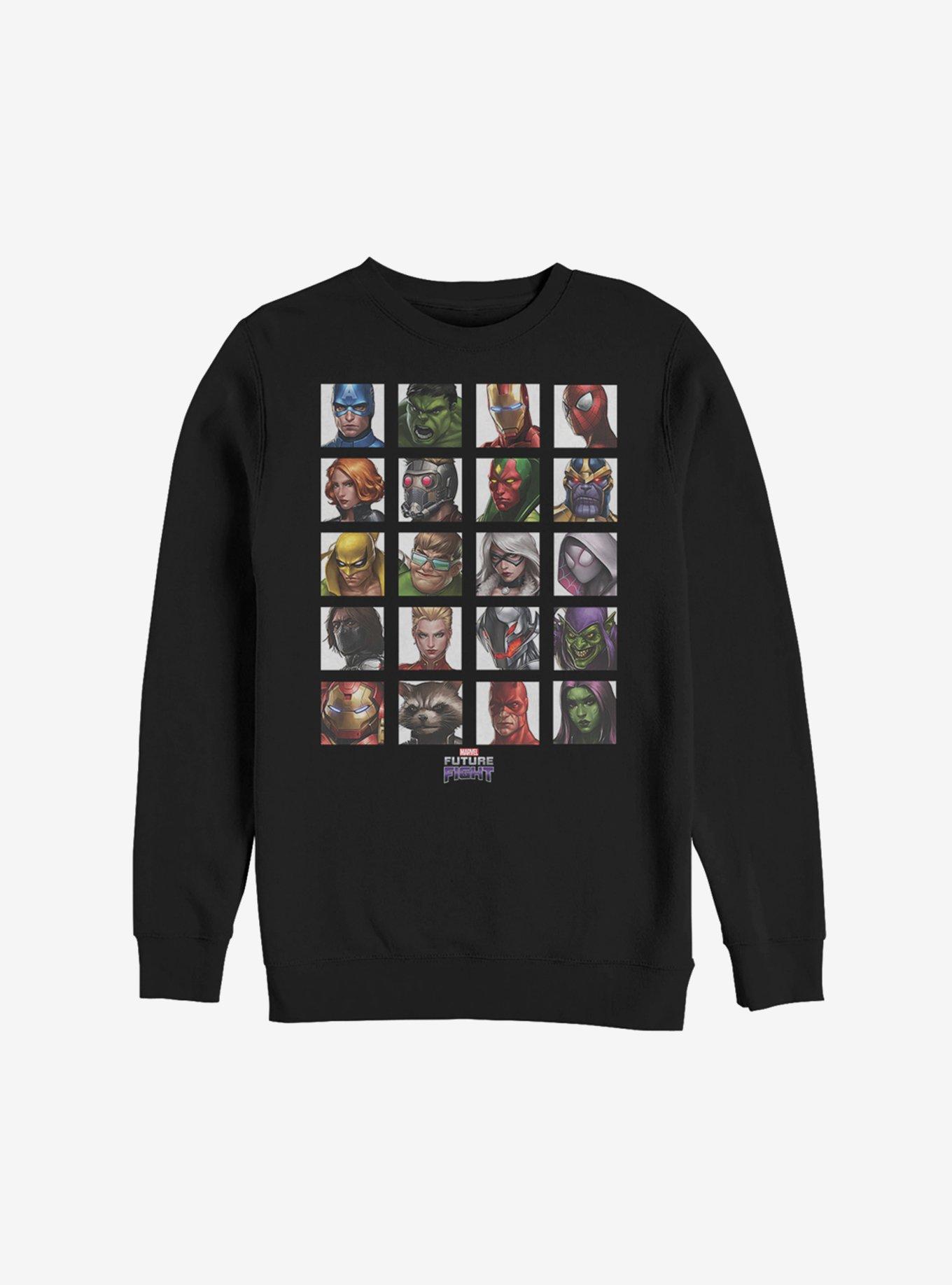 Marvel Avengers Character Grid Sweatshirt, BLACK, hi-res