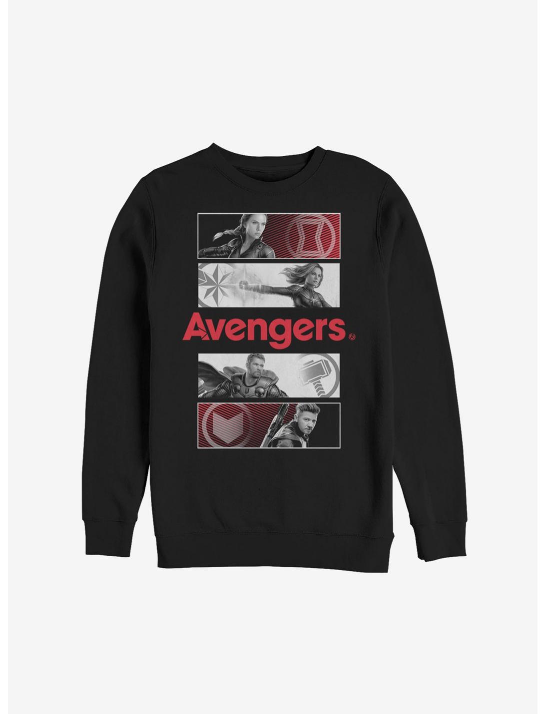 Marvel Avengers: Endgame Hero Icon Panels Sweatshirt, BLACK, hi-res