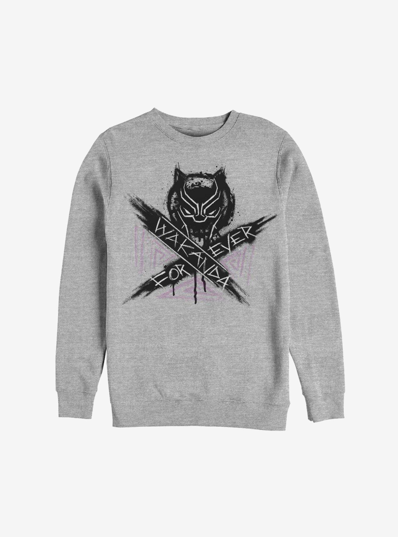 Marvel Black Panther Wakanda Forever Paint Sweatshirt