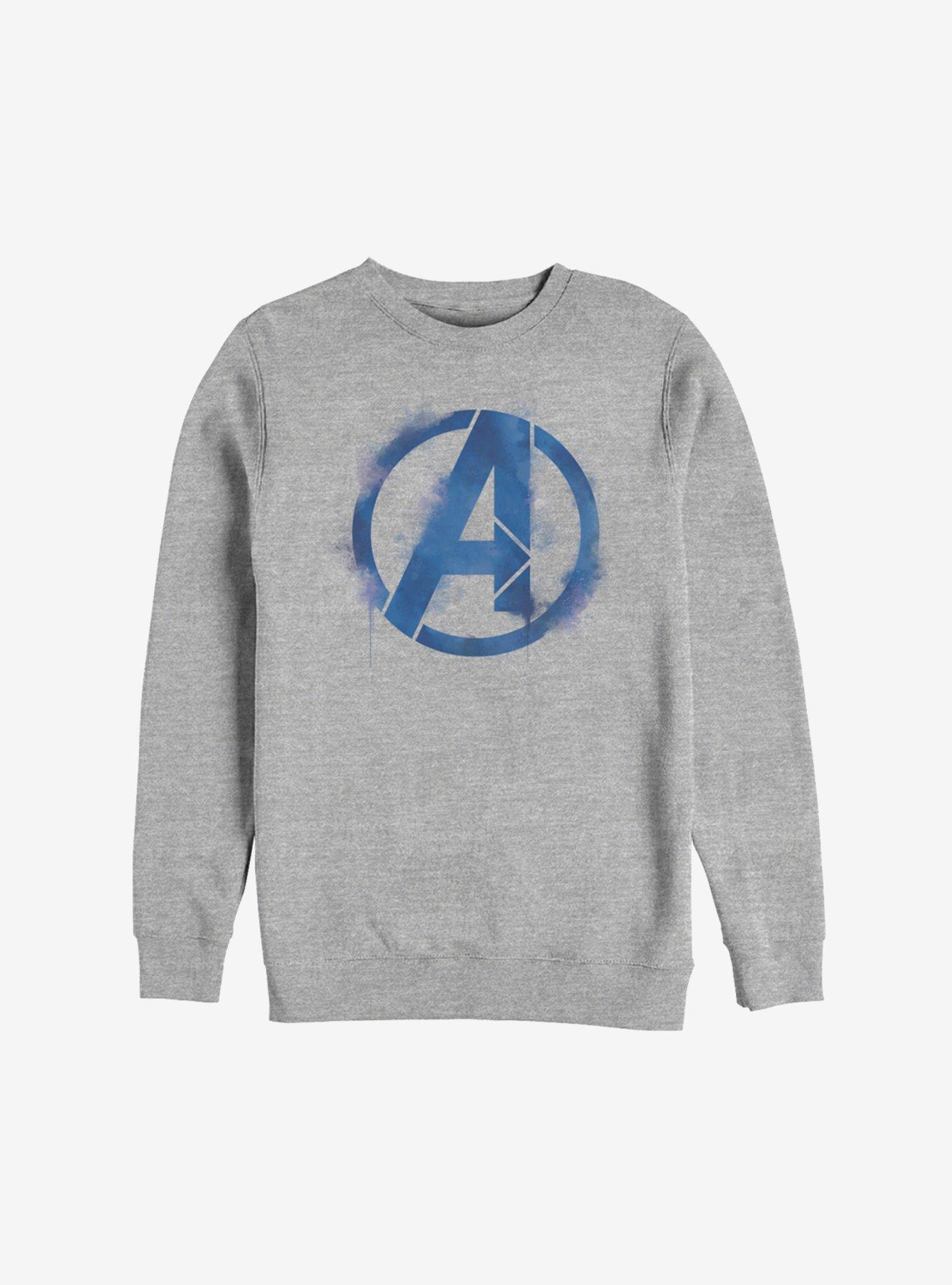 Marvel Avengers: Endgame Spray Logo Sweatshirt, ATH HTR, hi-res