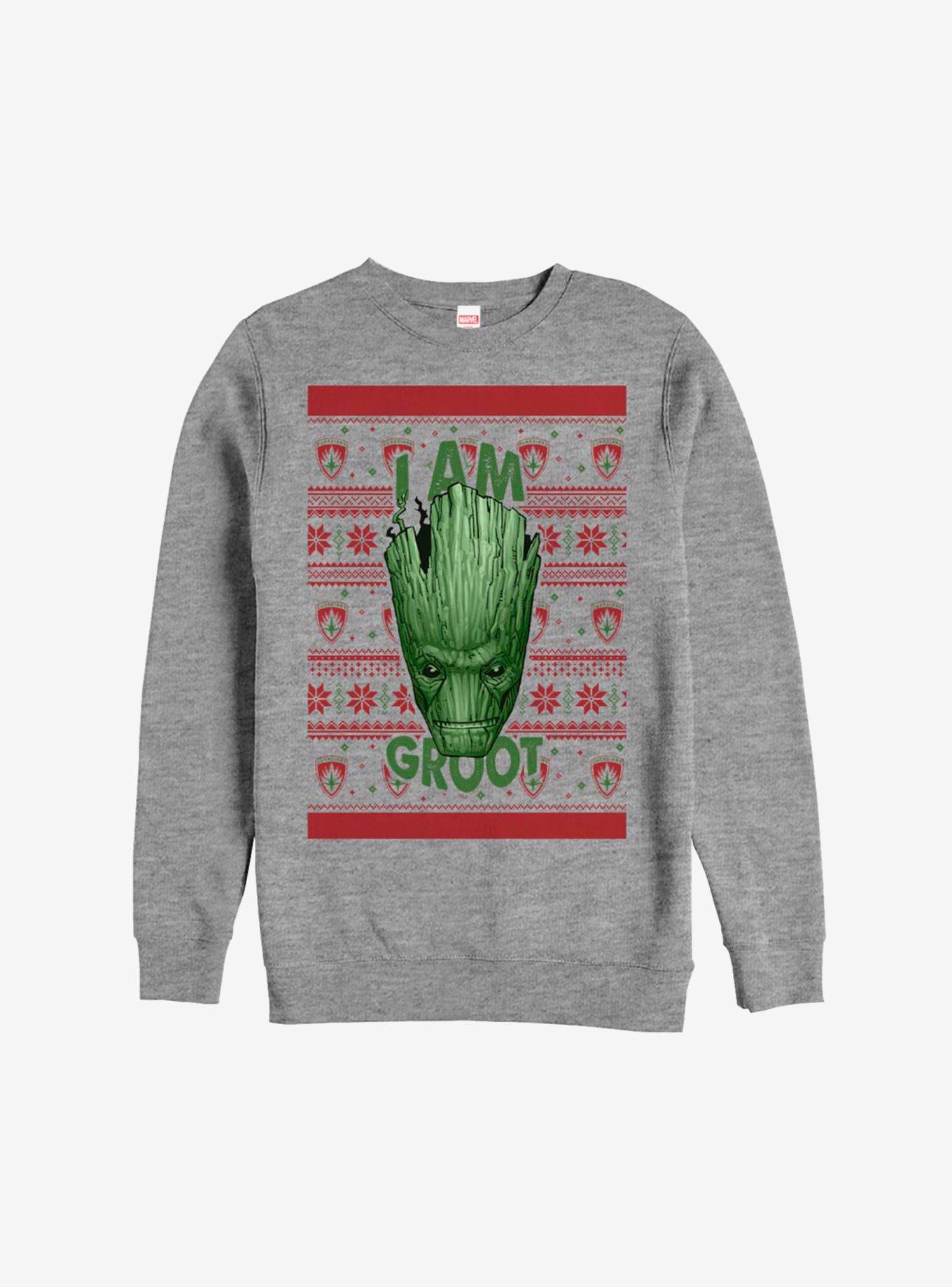 Marvel Guardians Of The Galaxy Groot Christmas Pattern Sweatshirt, , hi-res