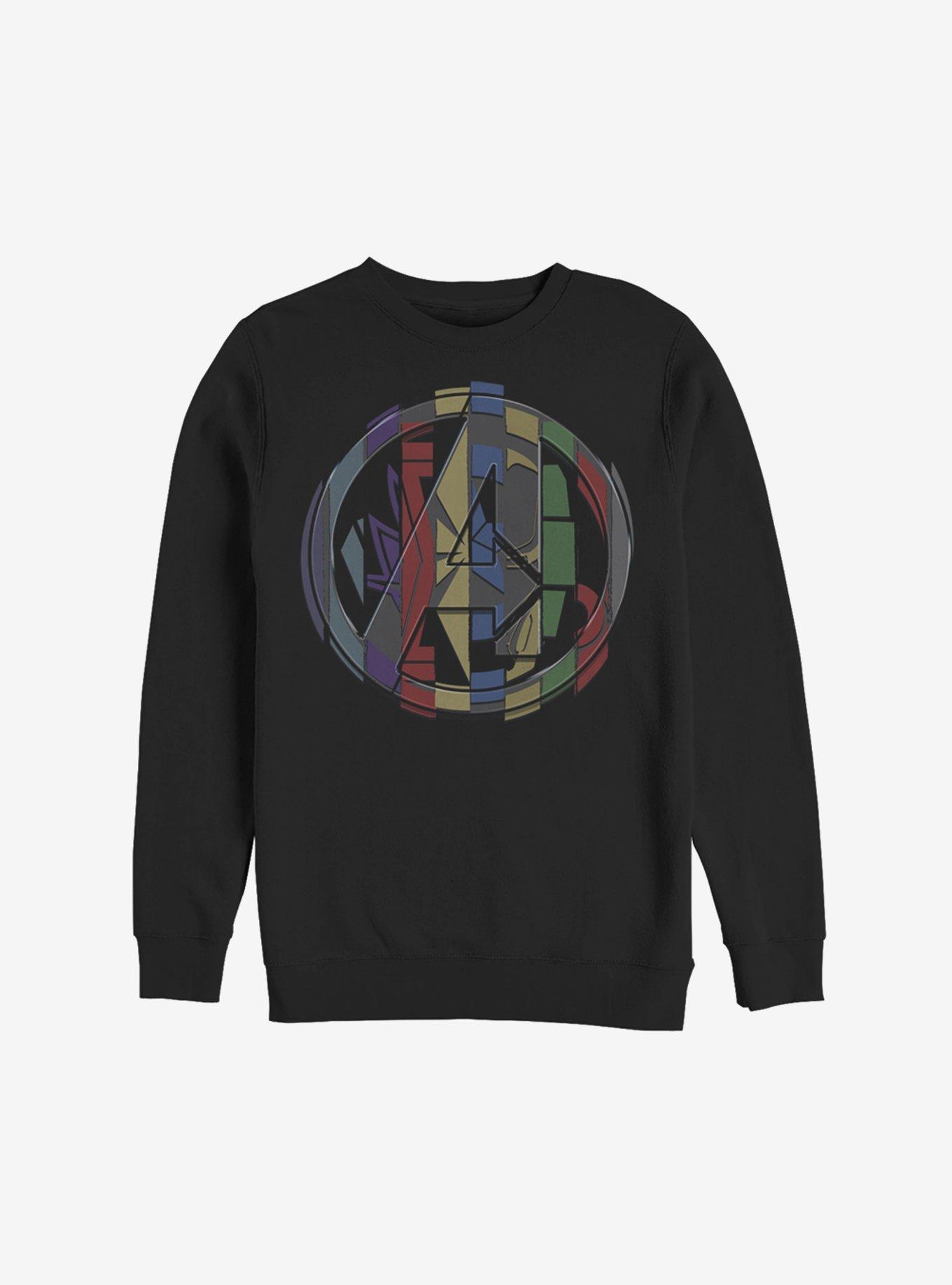 Marvel Avengers: Endgame Badge Mashup Sweatshirt, BLACK, hi-res