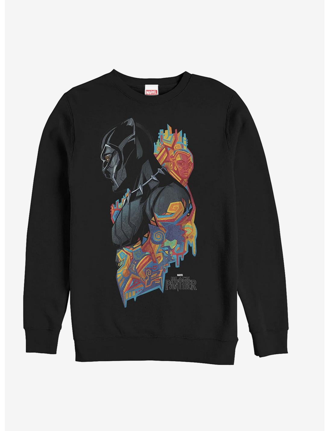 Marvel Black Panther Tribal Print Sweatshirt, BLACK, hi-res