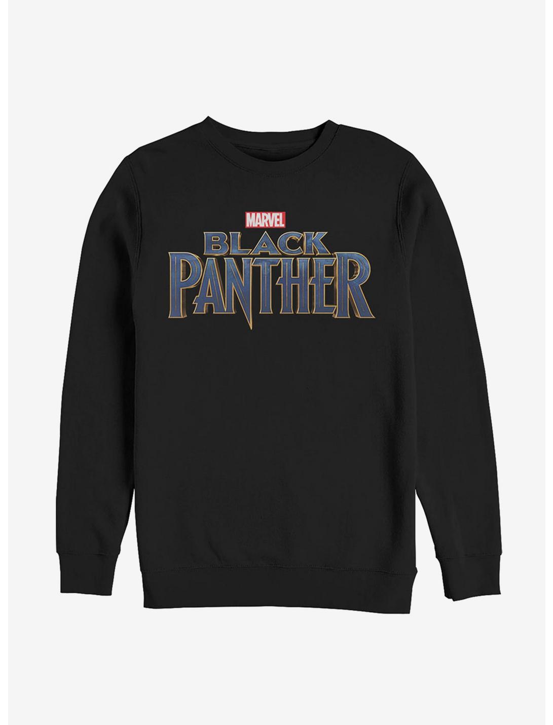 Marvel Black Panther Straight Logo Sweatshirt, BLACK, hi-res