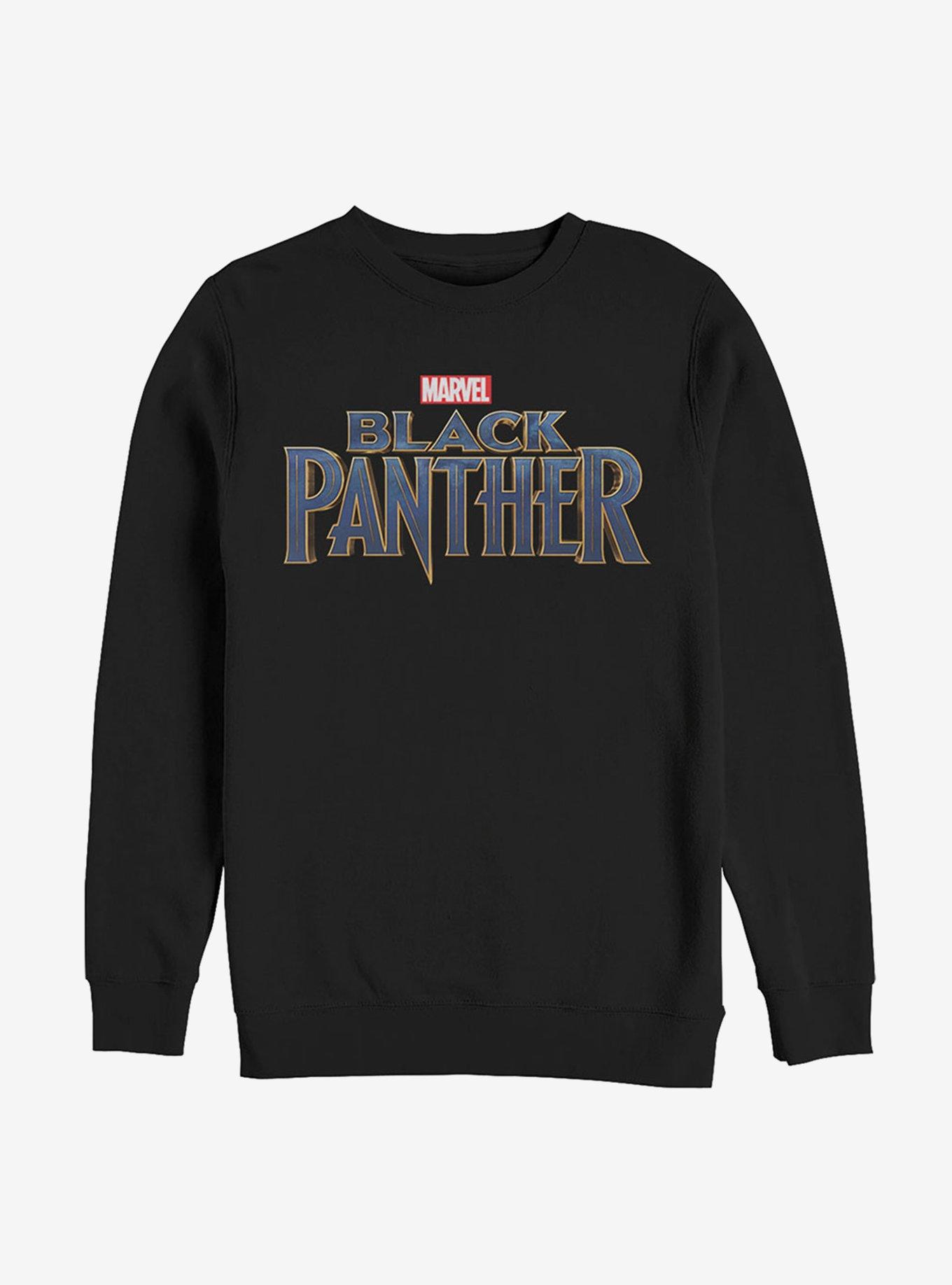 Marvel Black Panther Straight Logo Sweatshirt, BLACK, hi-res