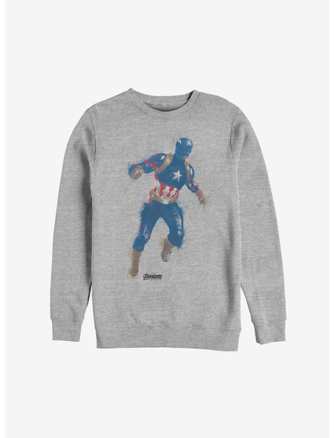 Marvel Captain America Spray Paint Sweatshirt, ATH HTR, hi-res