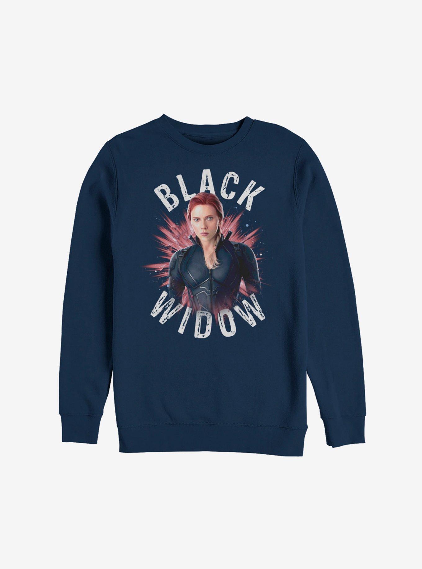 Marvel Avengers: Endgame Black Widow Burst Sweatshirt, NAVY, hi-res