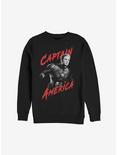 Marvel Avengers: Endgame Captain America High Contrast Sweatshirt, BLACK, hi-res