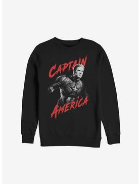 Plus Size Marvel Avengers: Endgame Captain America High Contrast Sweatshirt, , hi-res