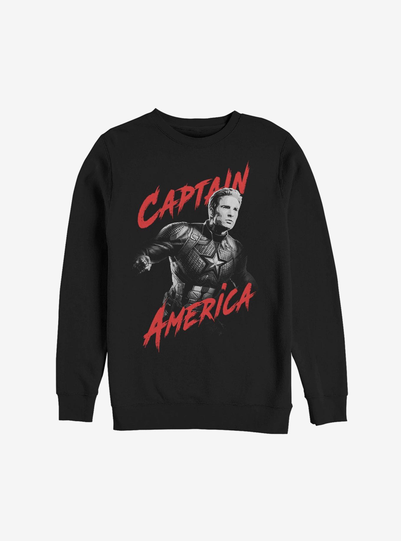 Marvel Avengers: Endgame Captain America High Contrast Sweatshirt, , hi-res