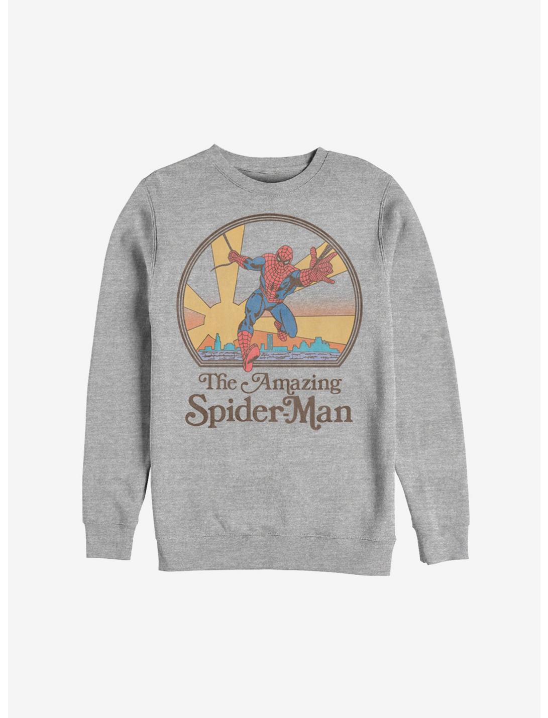 Marvel Spider-Man Seventies Amazing Spider-Man Sweatshirt, ATH HTR, hi-res