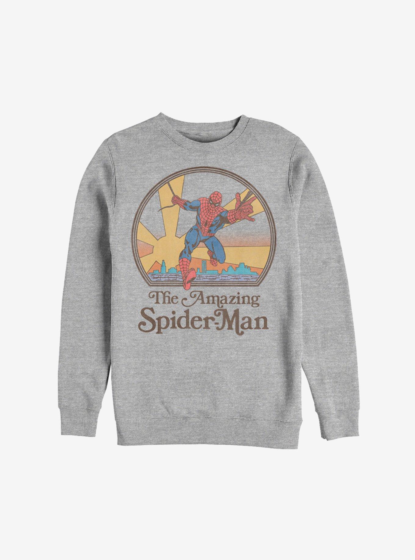 Marvel Spider-Man Seventies Amazing Spider-Man Sweatshirt, ATH HTR, hi-res