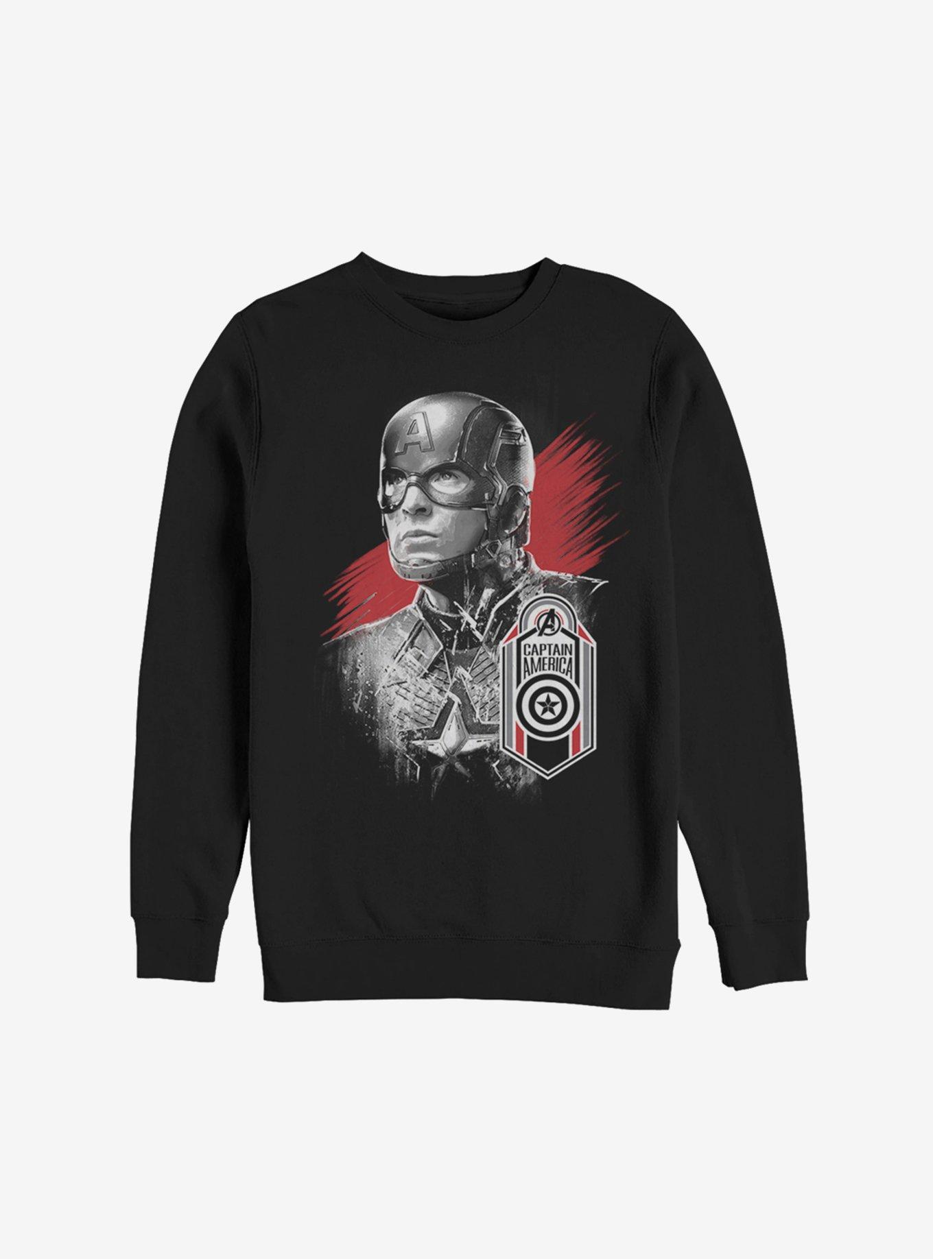 Marvel Avengers: Endgame Captain America Tag Sweatshirt, BLACK, hi-res