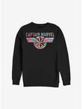 Marvel Captain Marvel Tie-Dye Captain Logo Sweatshirt, BLACK, hi-res