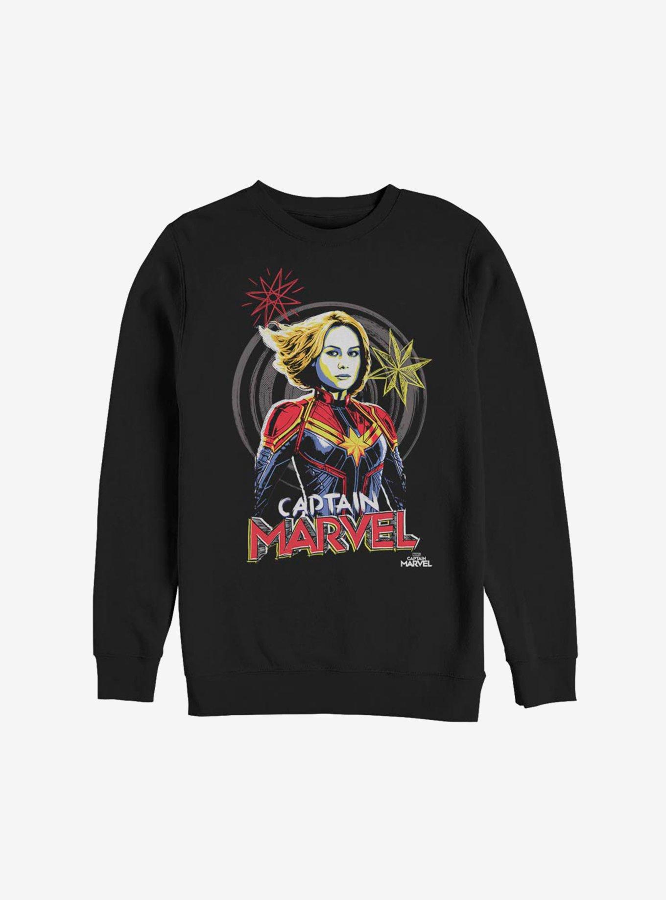 Marvel Captain Marvel Sketch Sweatshirt, , hi-res