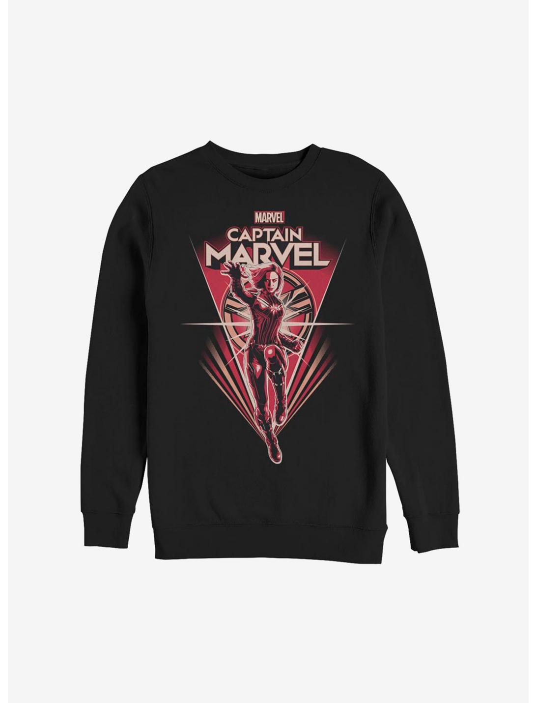Marvel Captain Marvel Fight On Sweatshirt, BLACK, hi-res