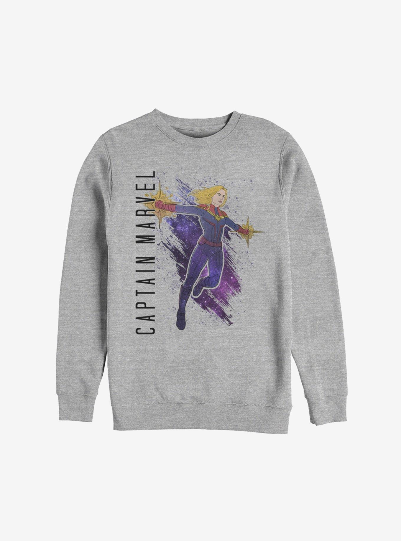 Marvel Avengers: Endgame Captain Marvel Painted Sweatshirt, , hi-res