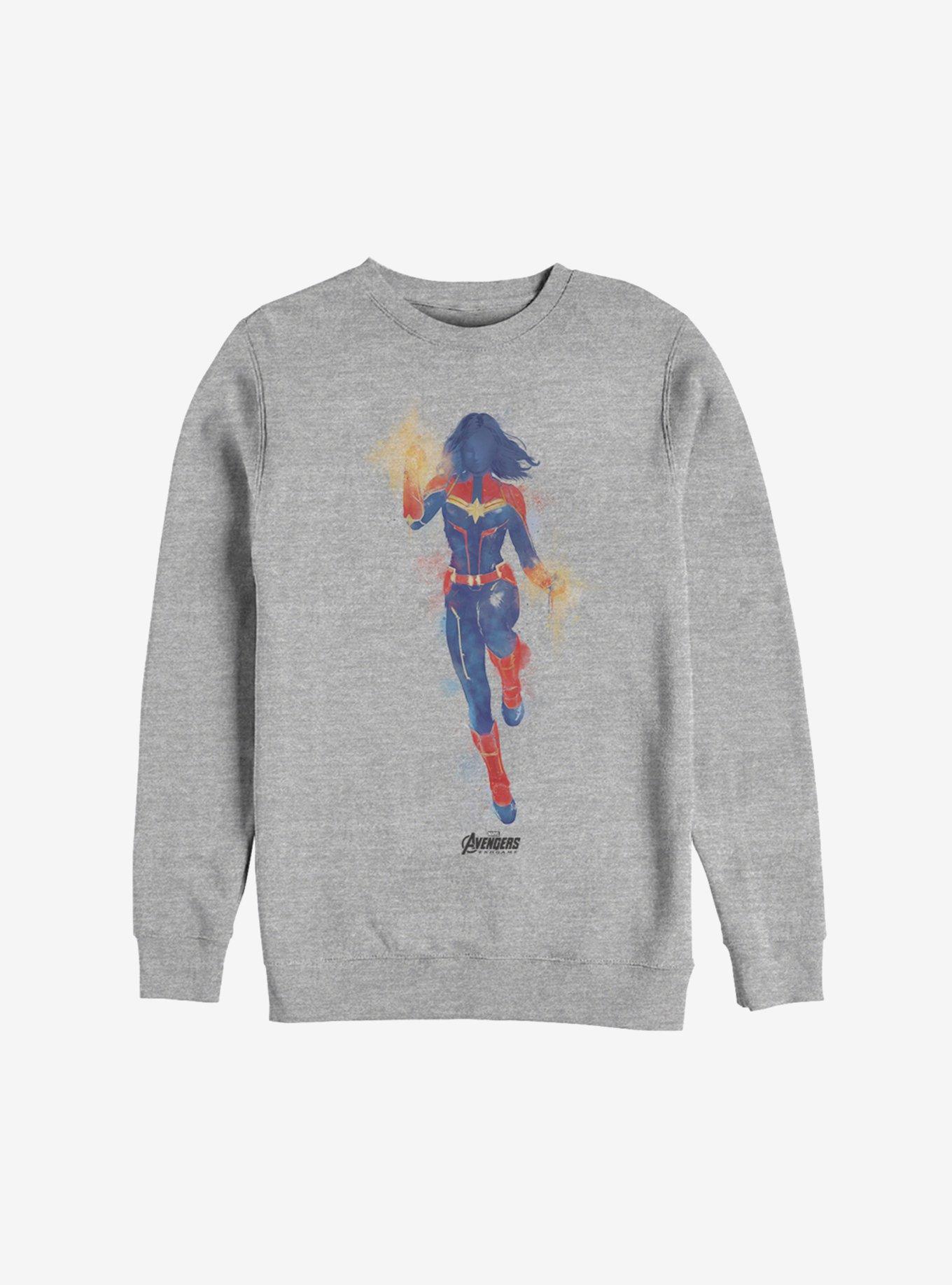 Marvel Avengers: Endgame Captain Marvel Painted Sweatshirt, , hi-res