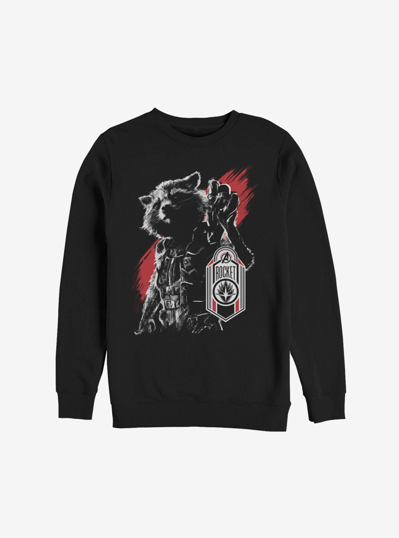 Marvel Guardians Of The Galaxy Rocket Tag Sweatshirt, BLACK, hi-res