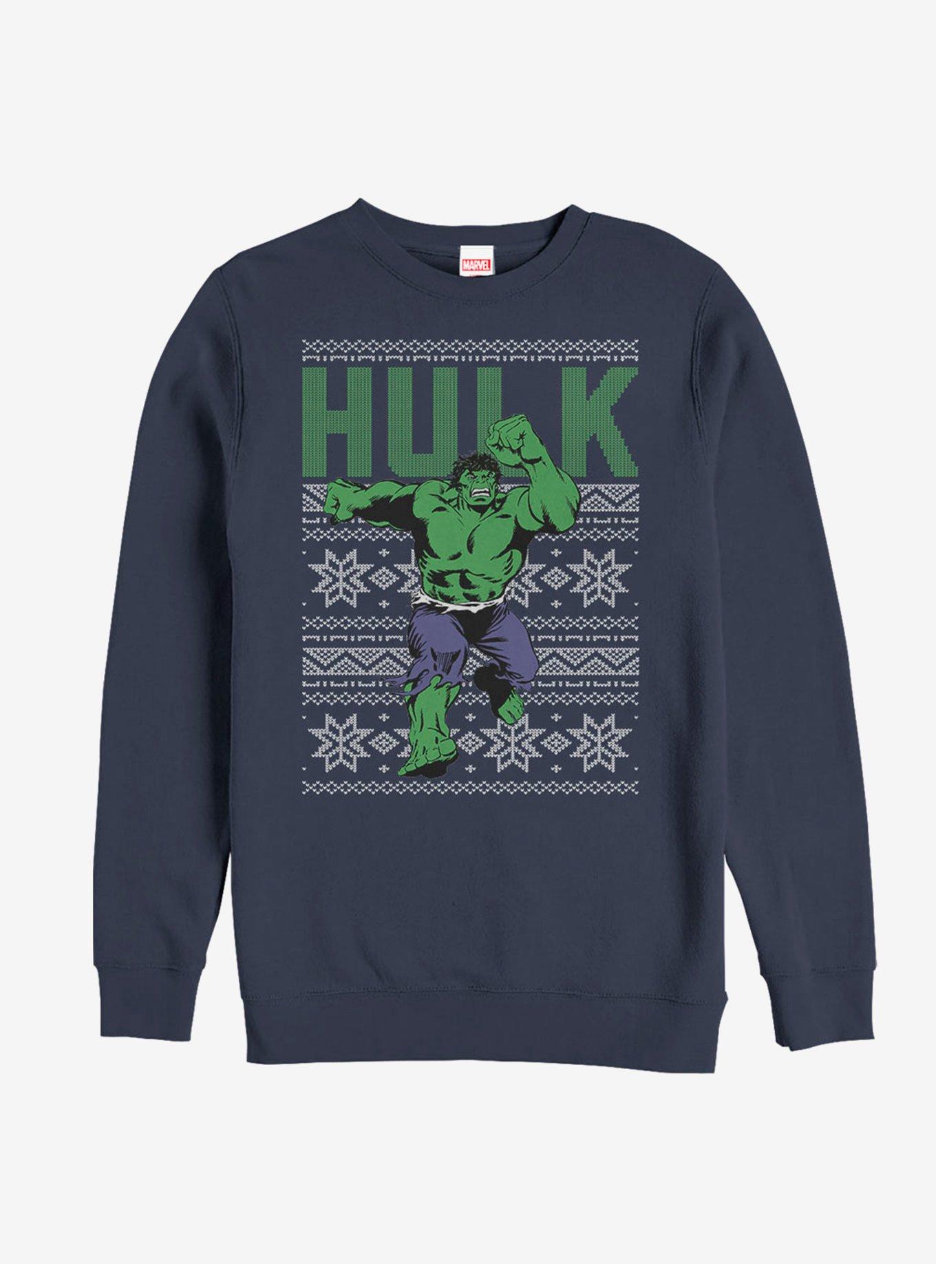 Marvel Hulk Christmas Pattern Sweatshirt, , hi-res