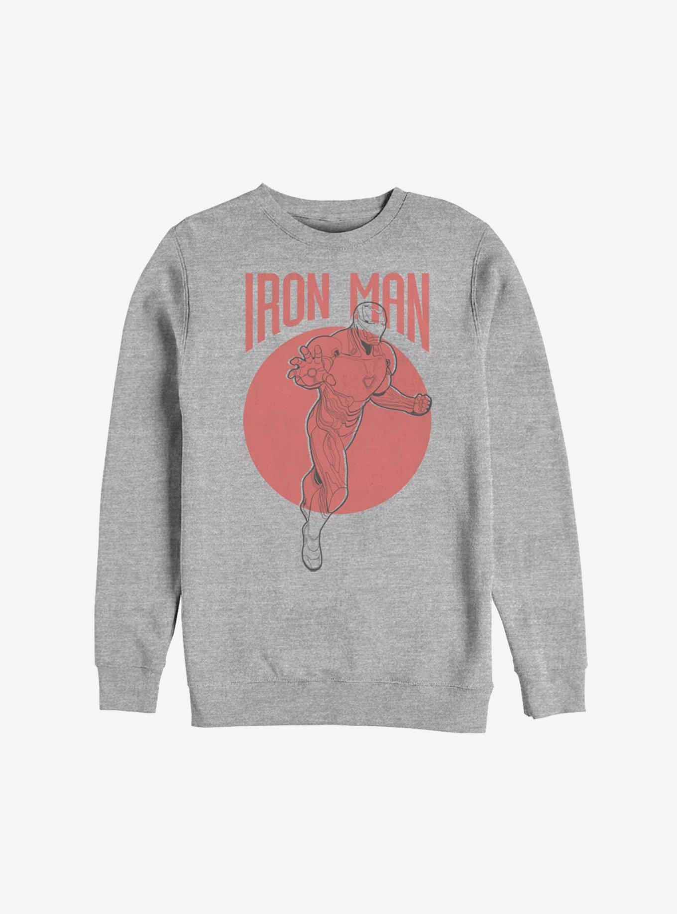 Marvel Iron Man Sketch Silhouette Sweatshirt, ATH HTR, hi-res