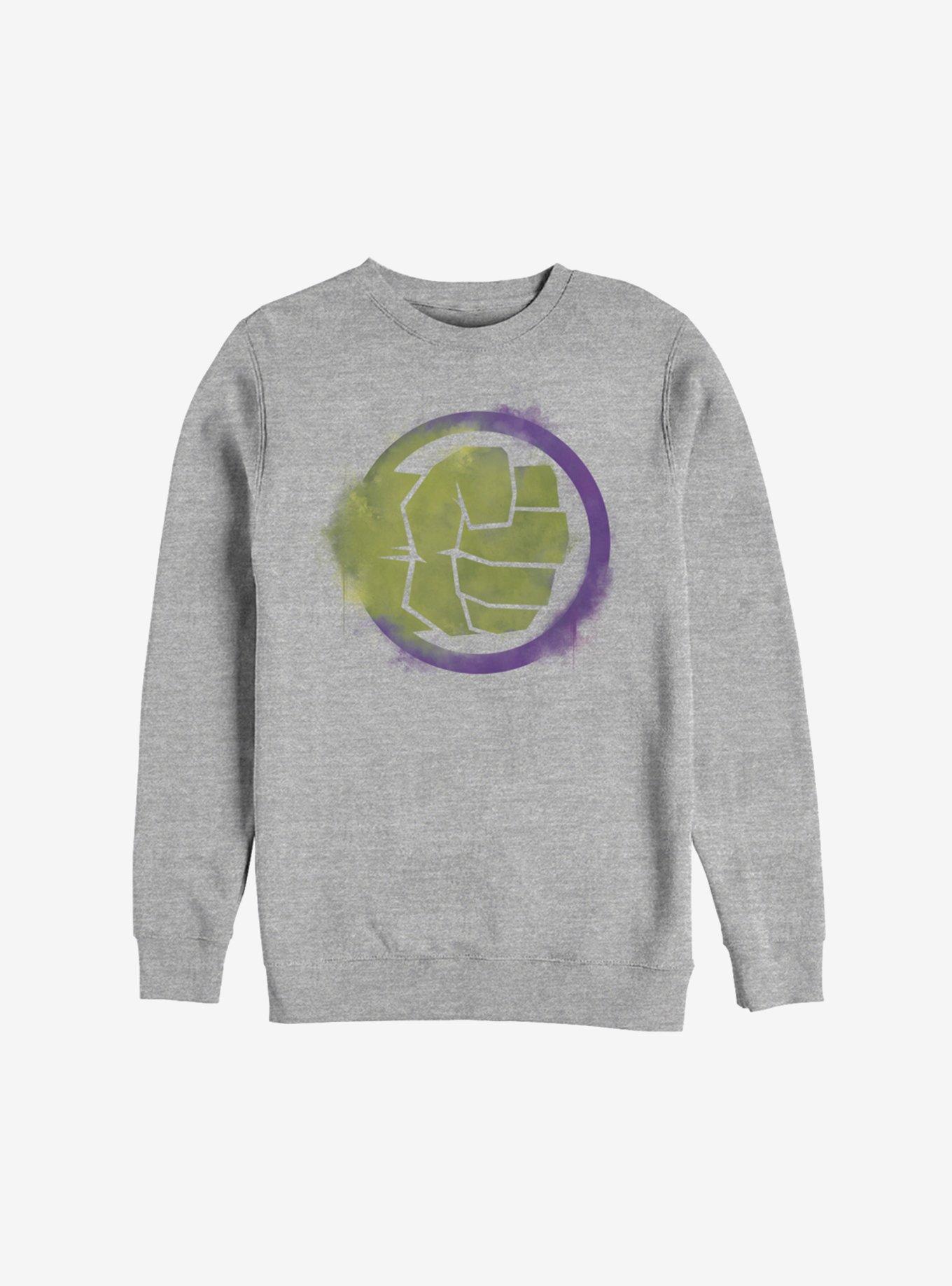 Marvel Hulk Spray Logo Sweatshirt, ATH HTR, hi-res