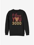 Marvel Iron Man Love You 3000 Arc Reactor Sweatshirt, BLACK, hi-res