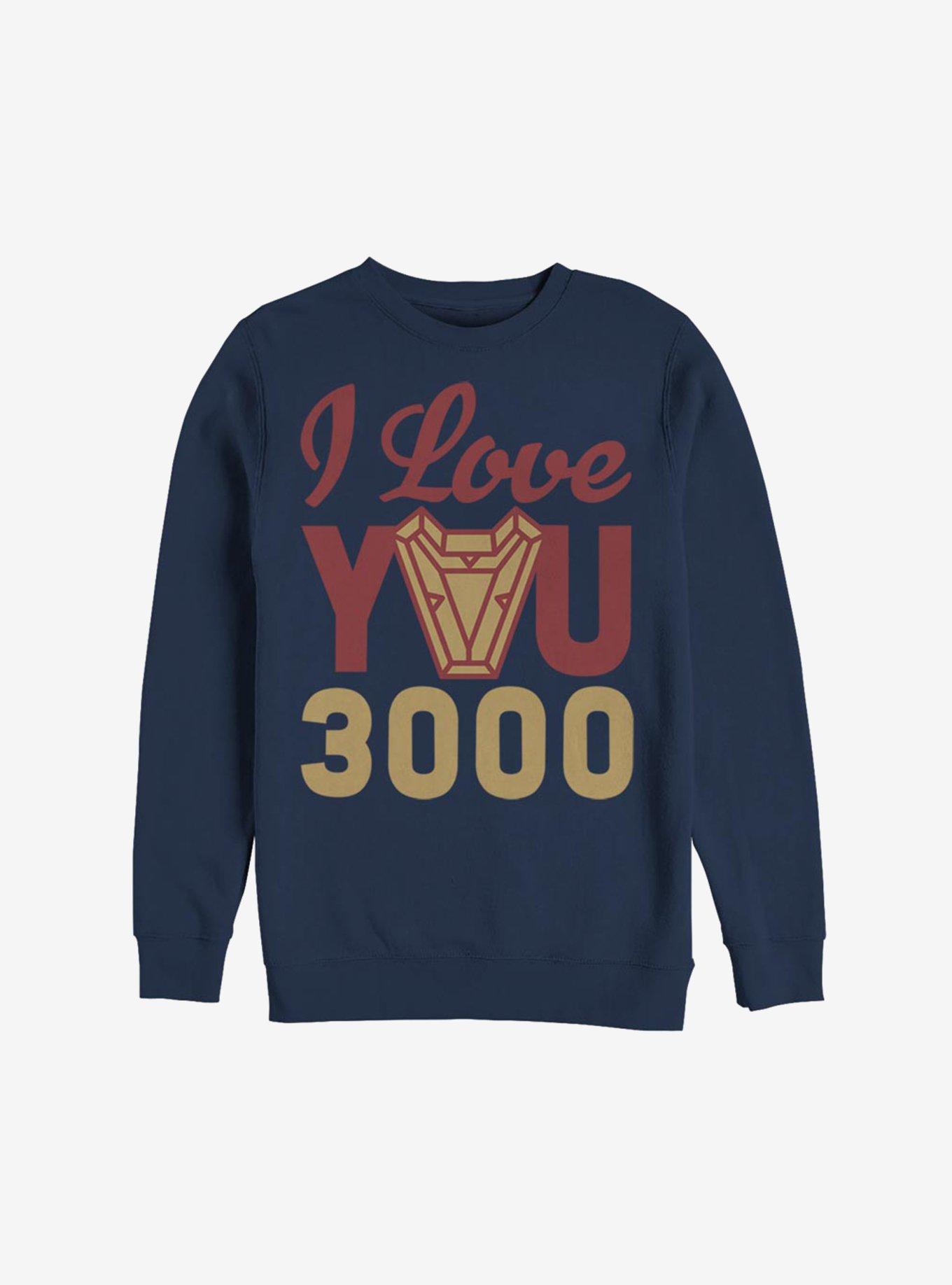 Marvel Iron Man Love You 3000 Arc Reactor Sweatshirt, , hi-res