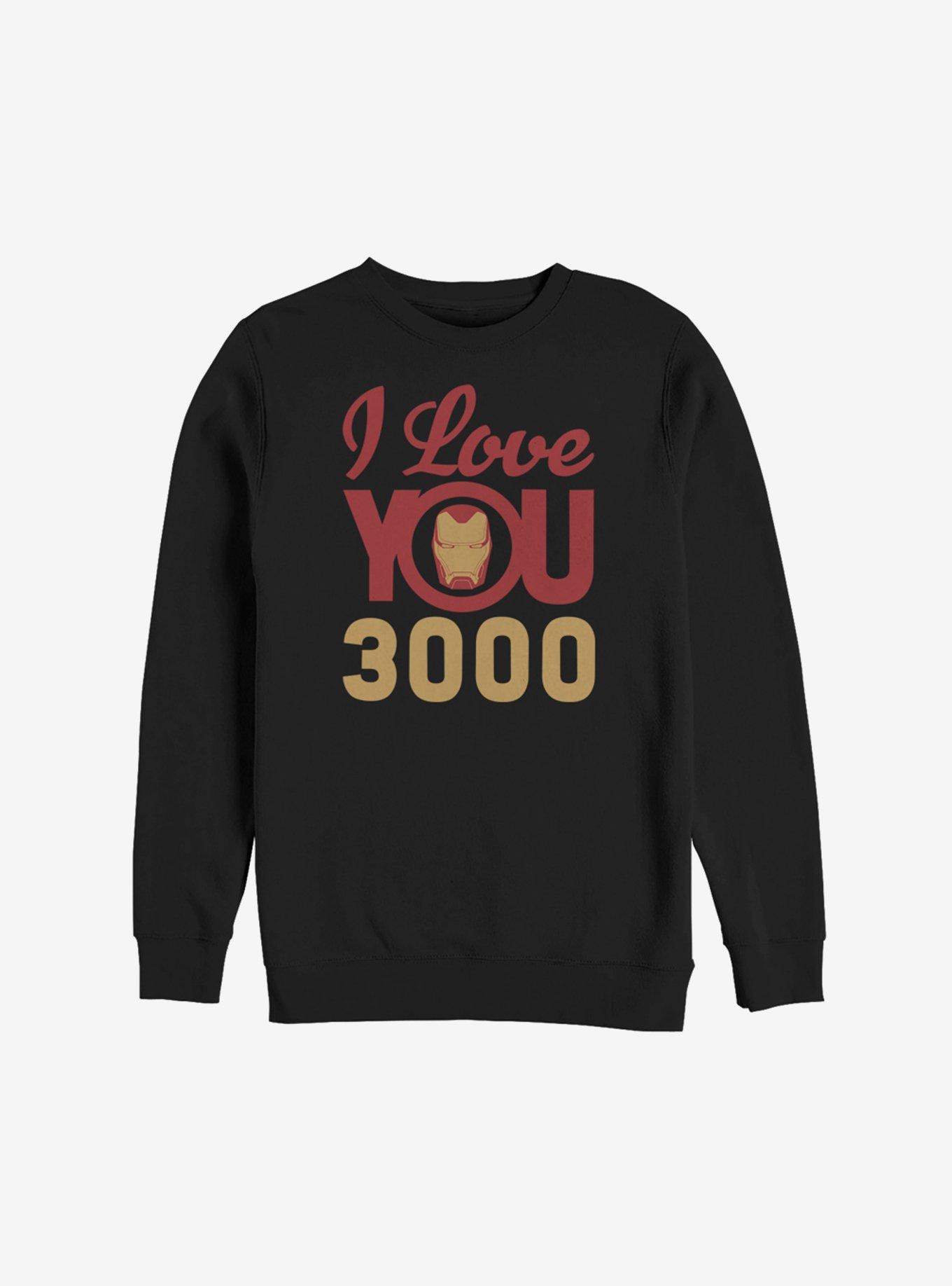 Marvel Iron Man Love You 3000 Icon Face Sweatshirt, , hi-res