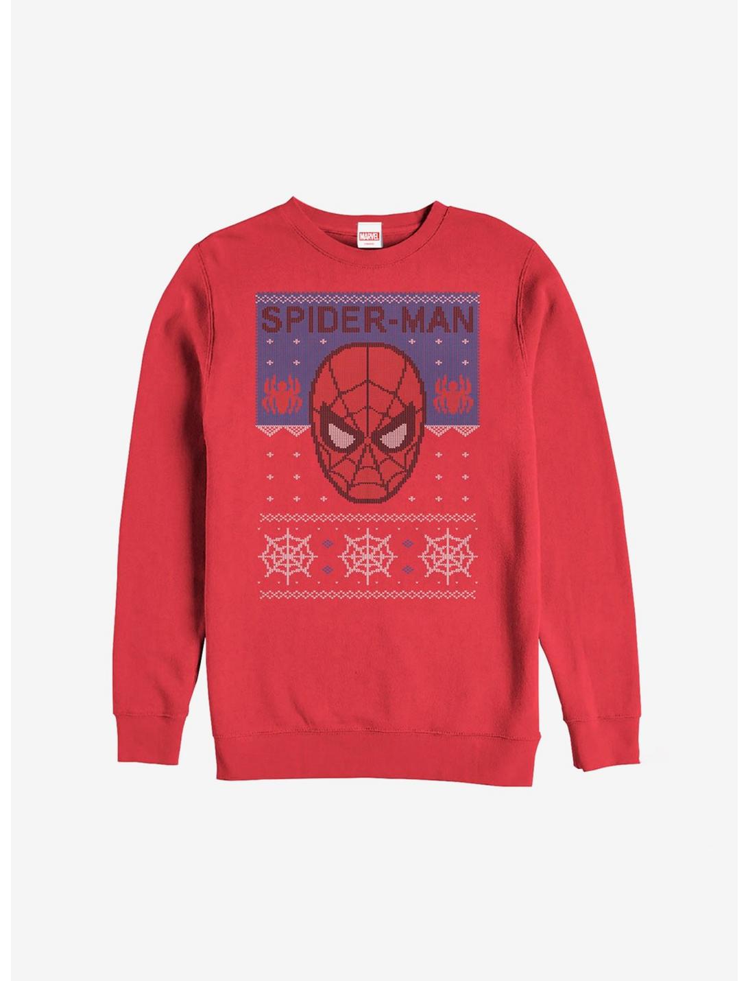 Marvel Spider-Man Christmas Pattern Sweatshirt, BLACK, hi-res