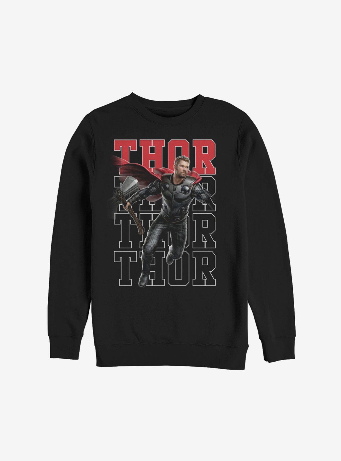 Marvel Avengers: Endgame Thor Heroic Shot Sweatshirt, BLACK, hi-res