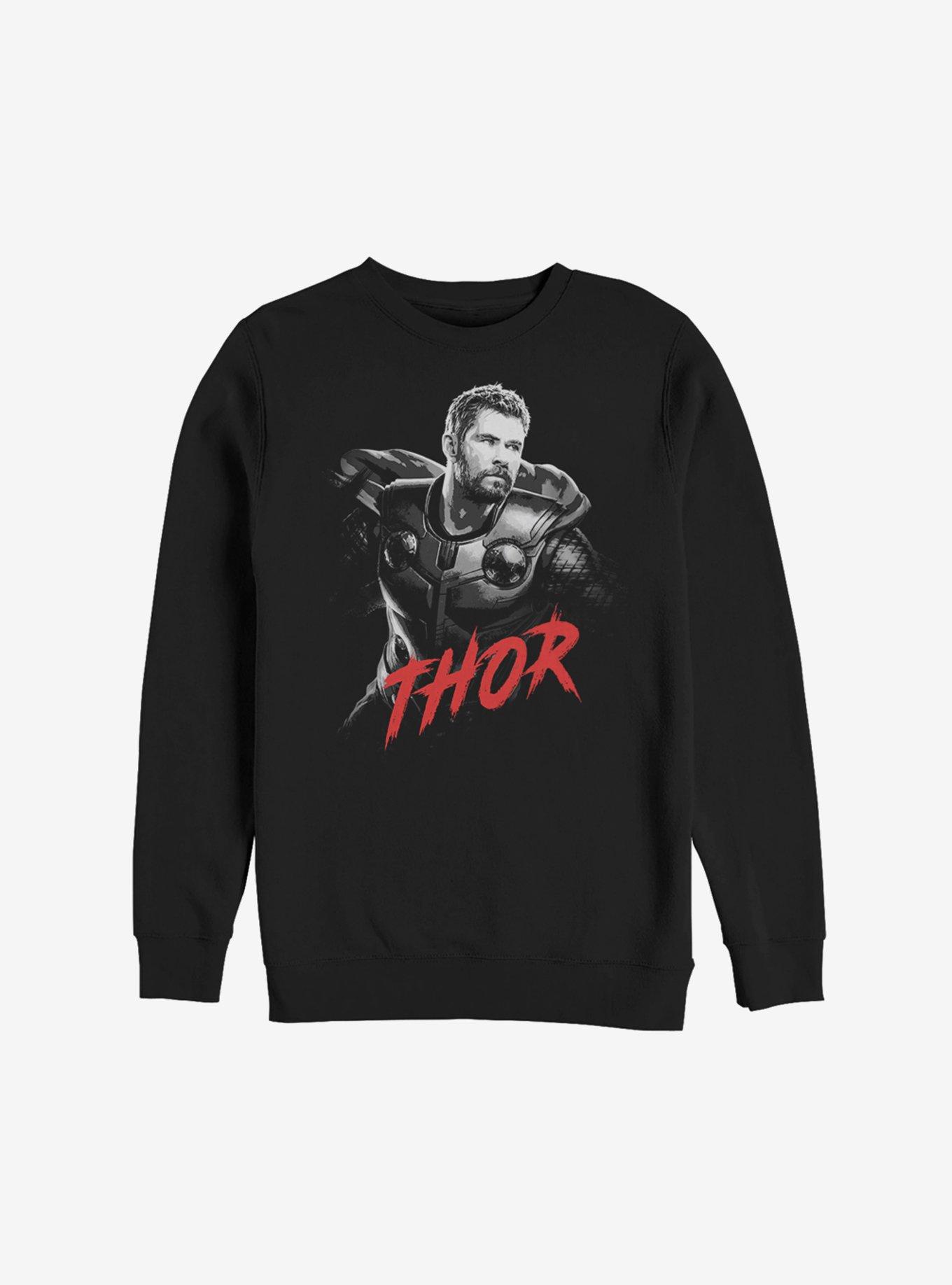 Marvel Avengers: Endgame Thor High Contrast Sweatshirt, BLACK, hi-res