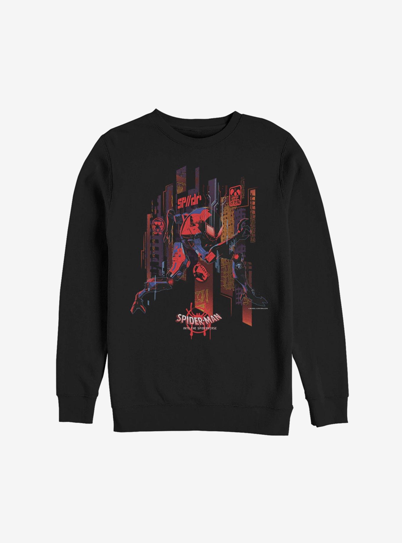 Marvel Spider-Man: Into The Spider-Verse Future Spidey Sweatshirt, BLACK, hi-res