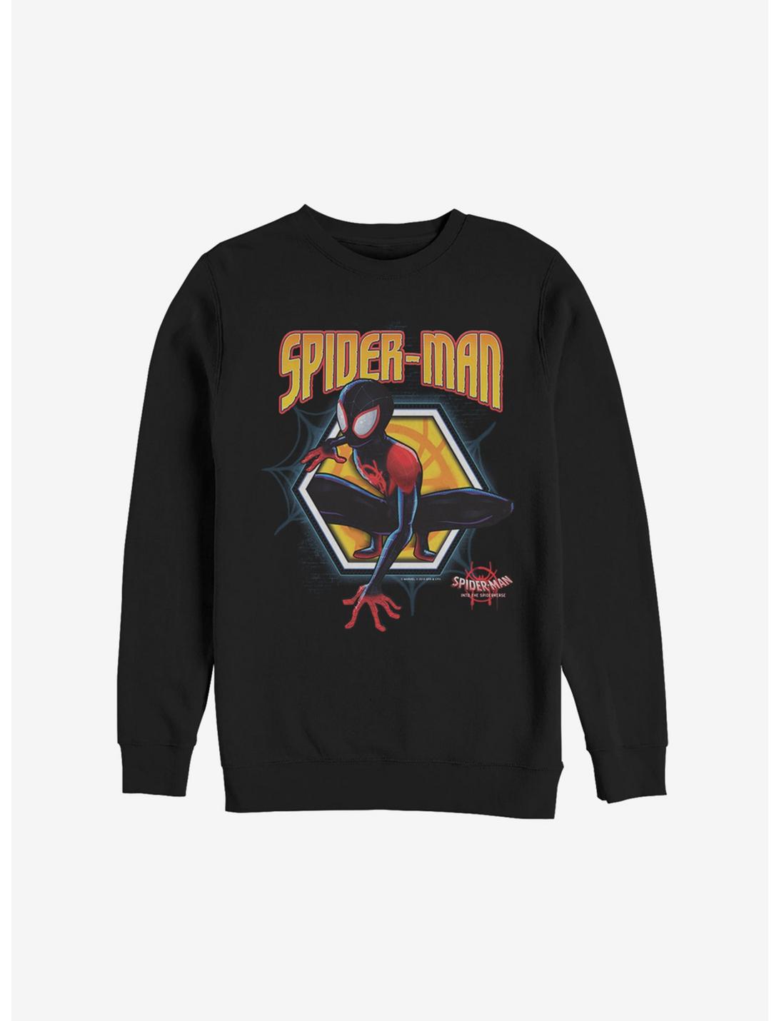 Marvel Spider-Man: Into The Spider-Verse Golden Miles Sweatshirt, BLACK, hi-res