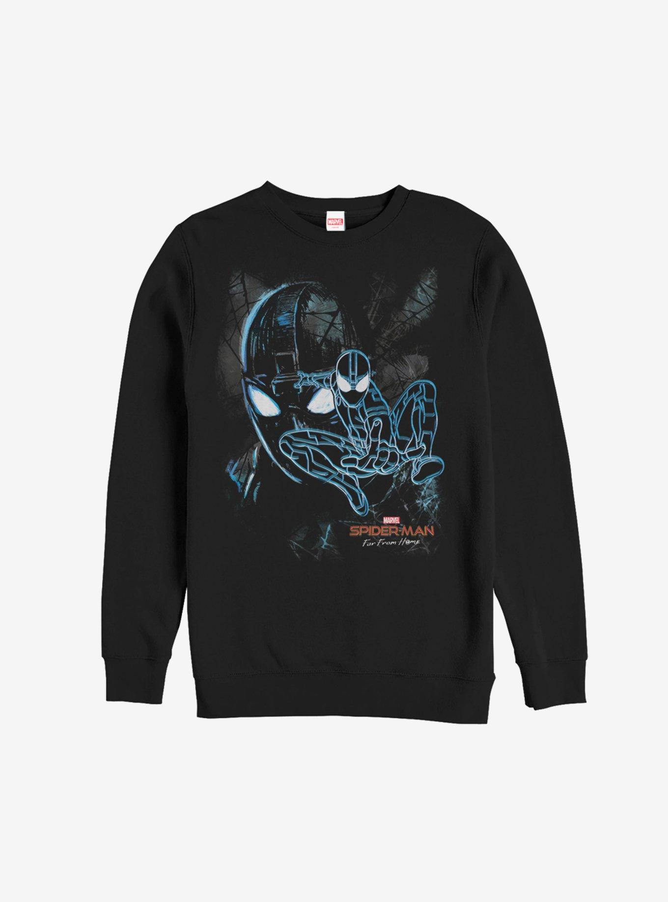 Marvel Spider-Man: Far From Home New Suit Sweatshirt, BLACK, hi-res