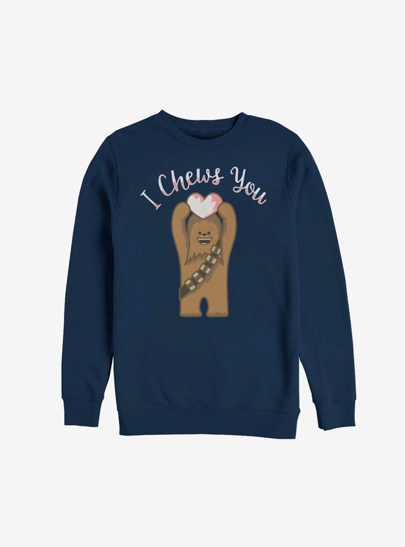 Star Wars Chewbacca I Chews You Sweatshirt, NAVY, hi-res