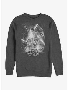 Star Wars Episode VII The Force Awakens Grayscale Poster Sweatshirt, , hi-res