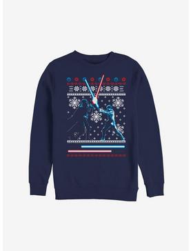 Star Wars Light Saber Duel Christmas Pattern Sweatshirt, , hi-res