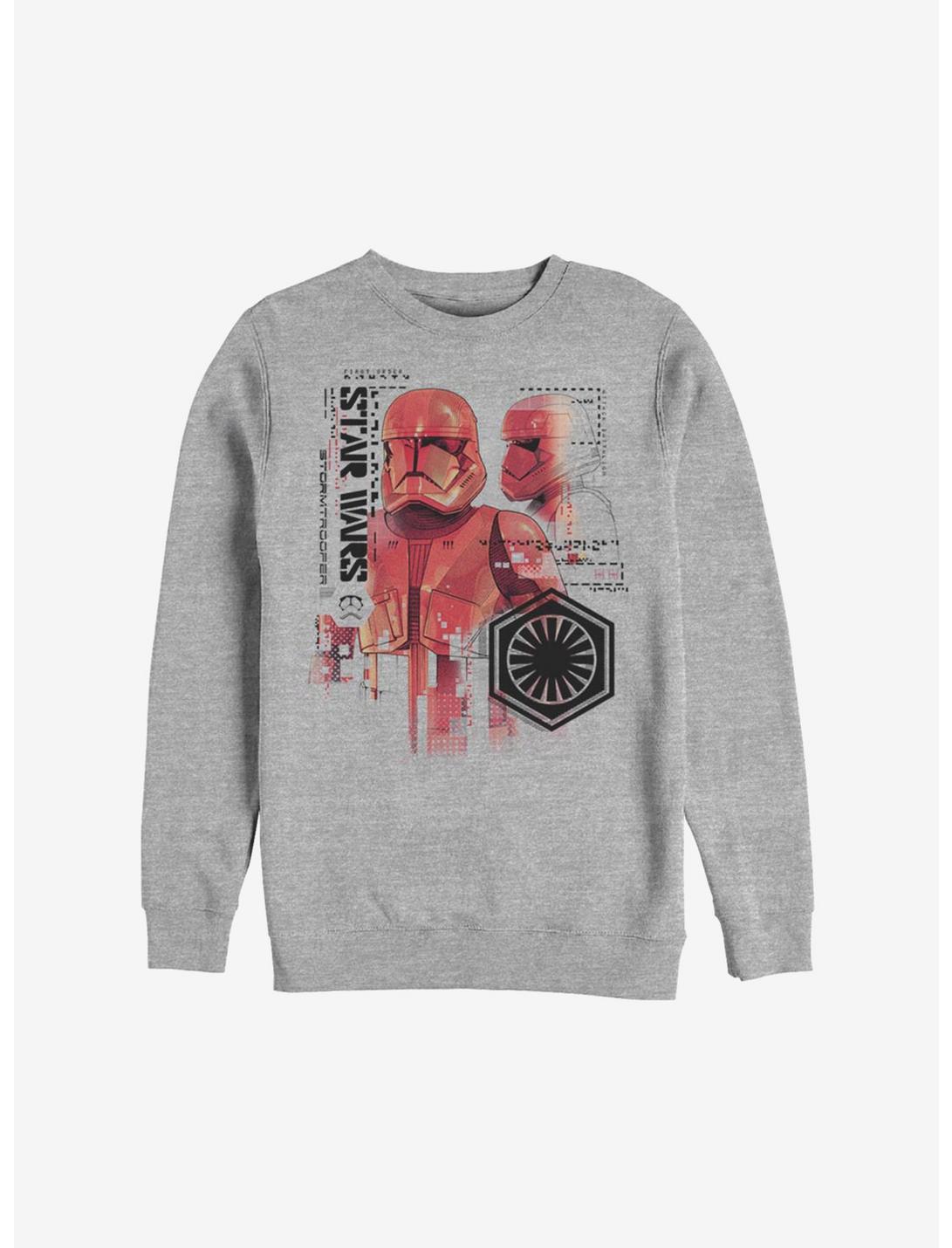 Star Wars Episode IX The Rise Of Skywalker Red Trooper Schematic Sweatshirt, ATH HTR, hi-res
