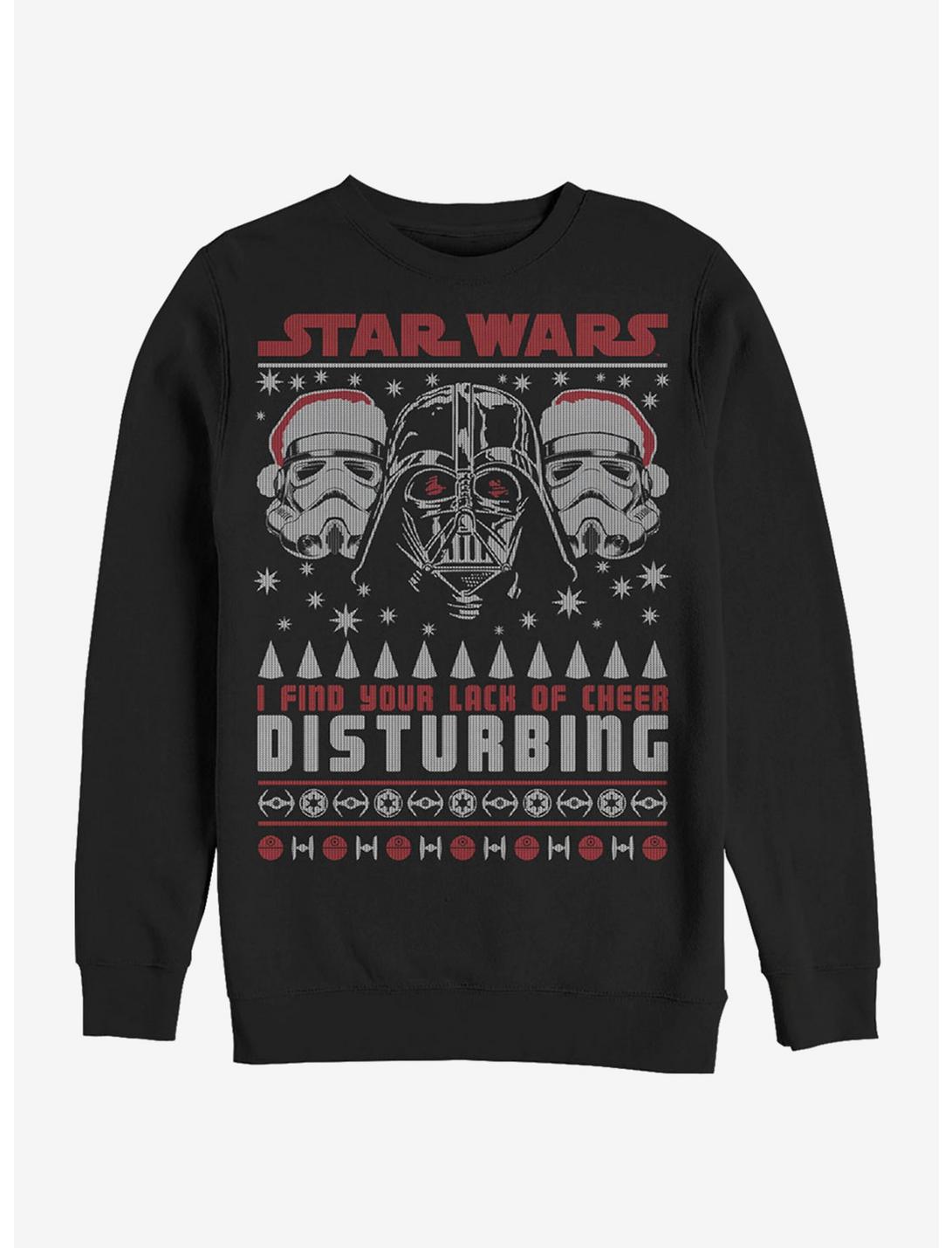 Star Wars Lack Of Cheer Disturbing Christmas Pattern Sweatshirt, BLACK, hi-res
