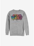 Star Wars Tie Dye Drip Logo Sweatshirt, ATH HTR, hi-res