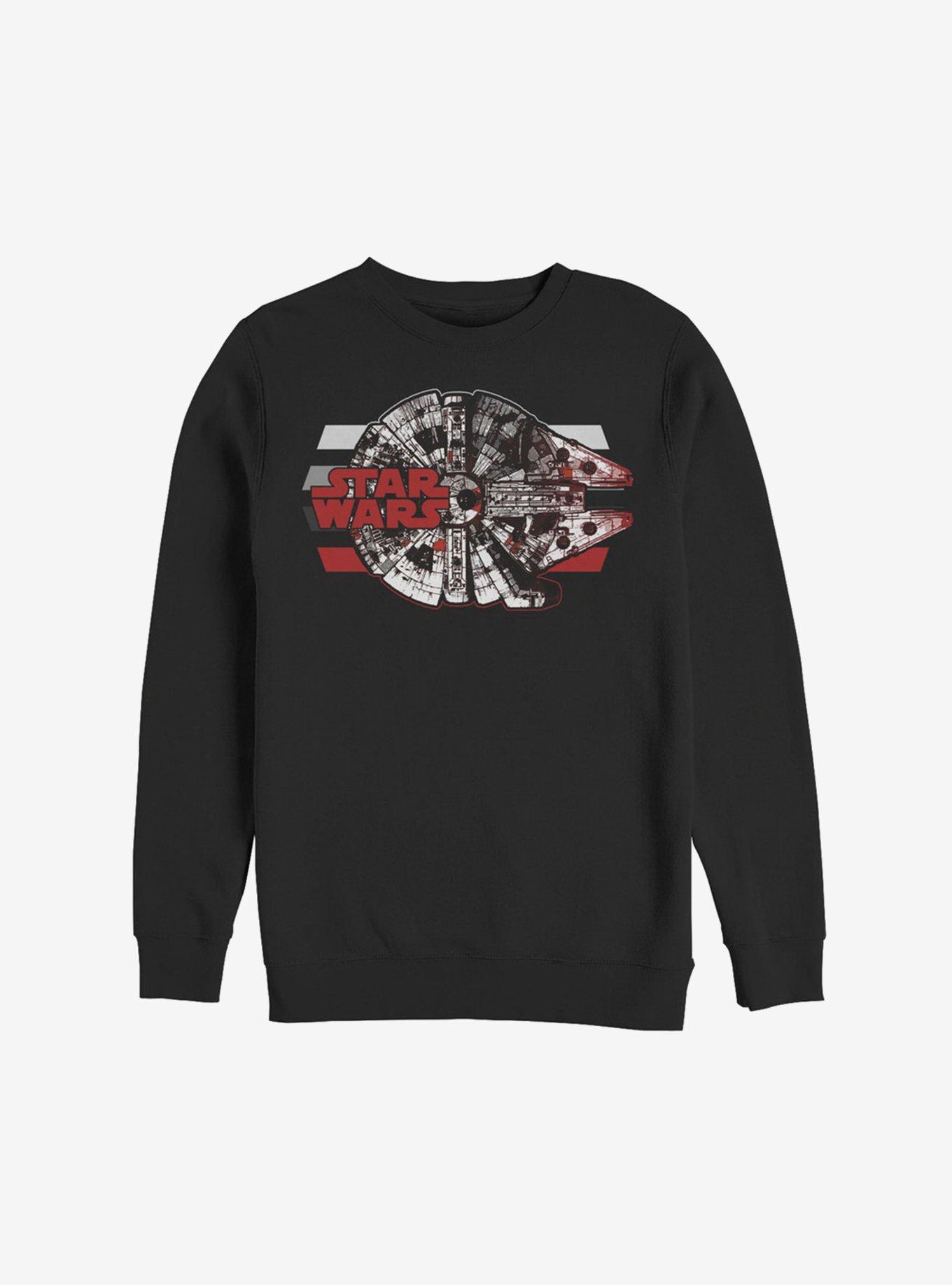 Star Wars Episode VIII The Last Jedi Falcon Basics Sweatshirt, BLACK, hi-res