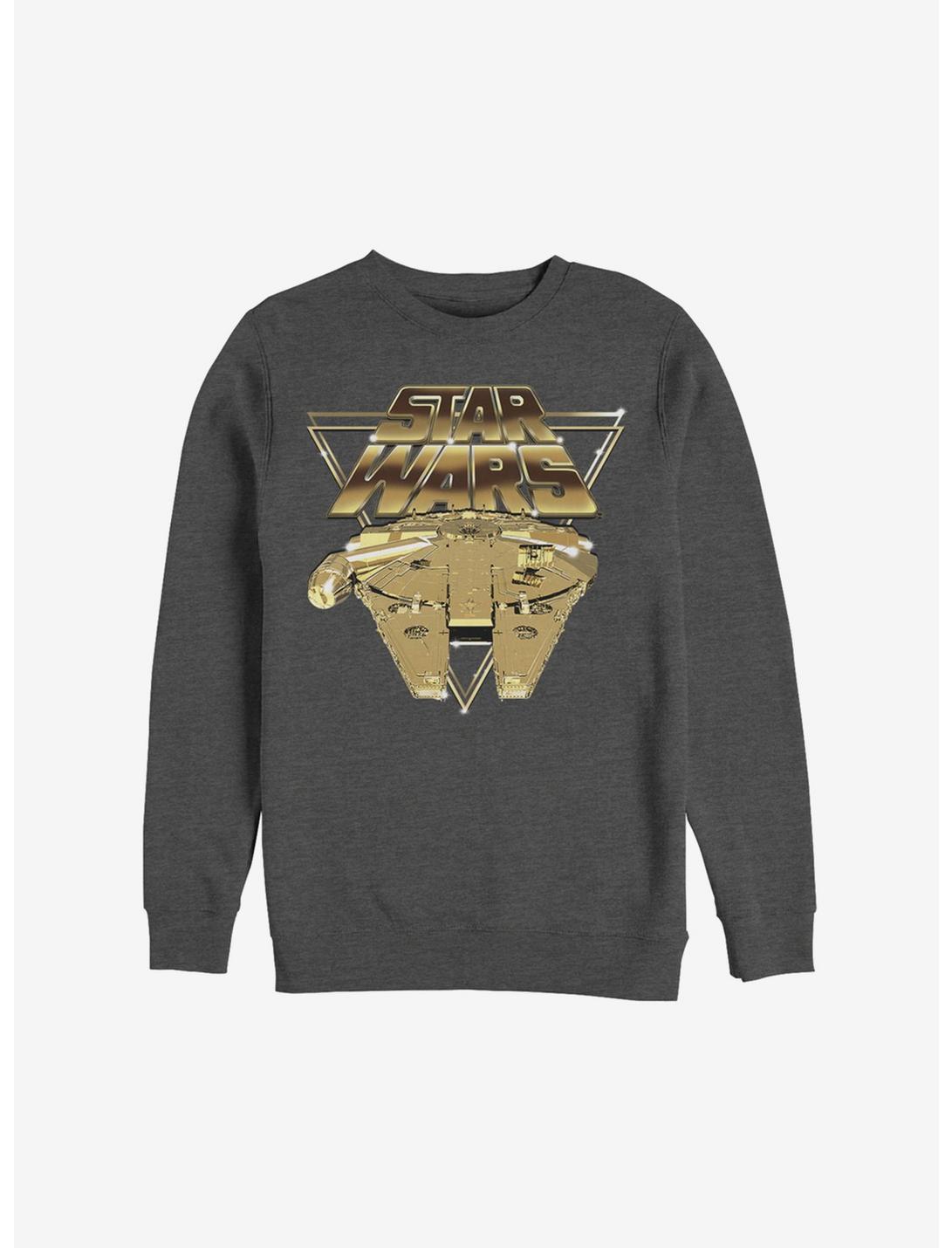 Star Wars Episode VIII The Last Jedi Gold Falcon Sweatshirt, CHAR HTR, hi-res