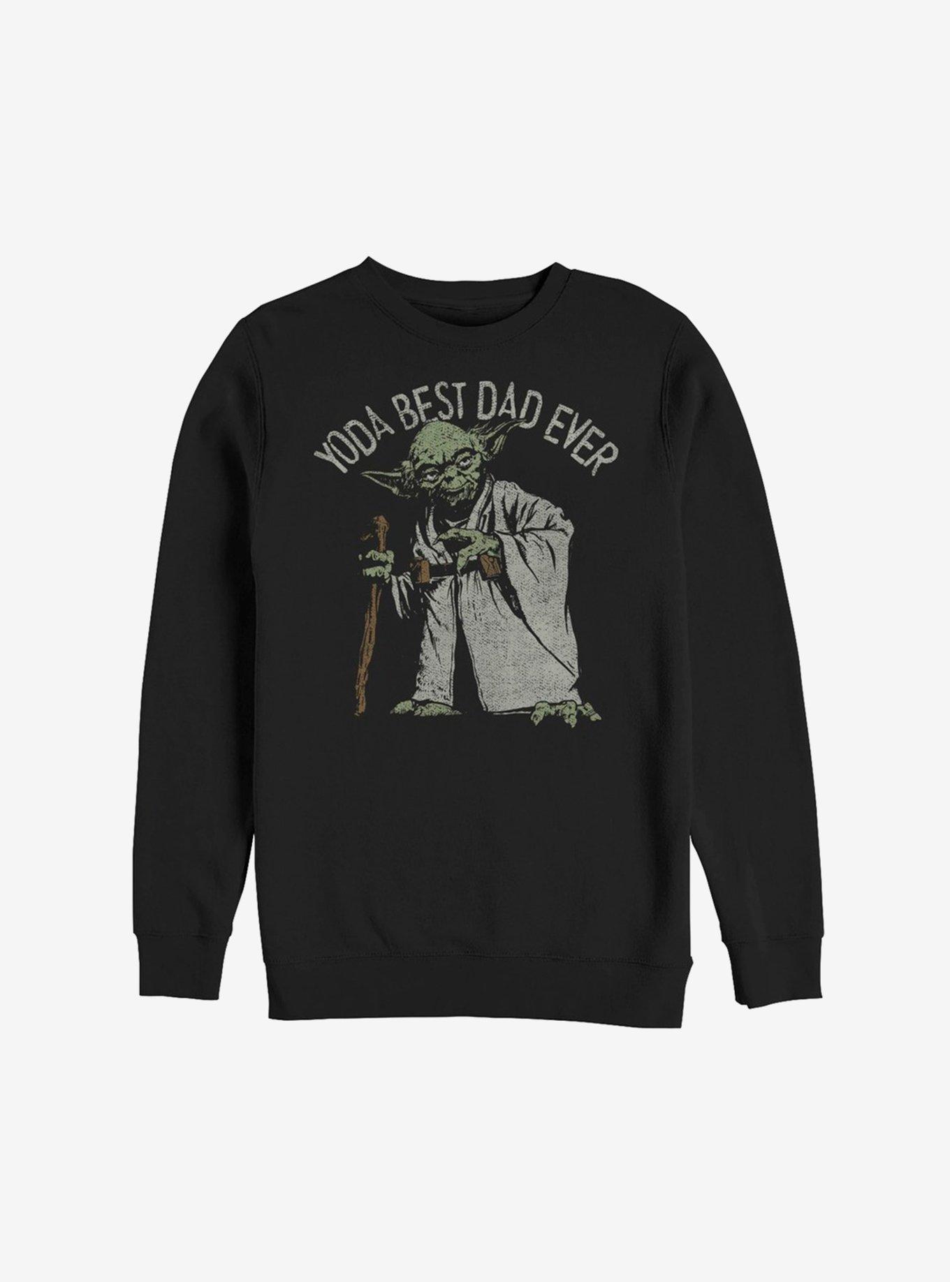 Star Wars Yoda Best Dad Sweatshirt, BLACK, hi-res