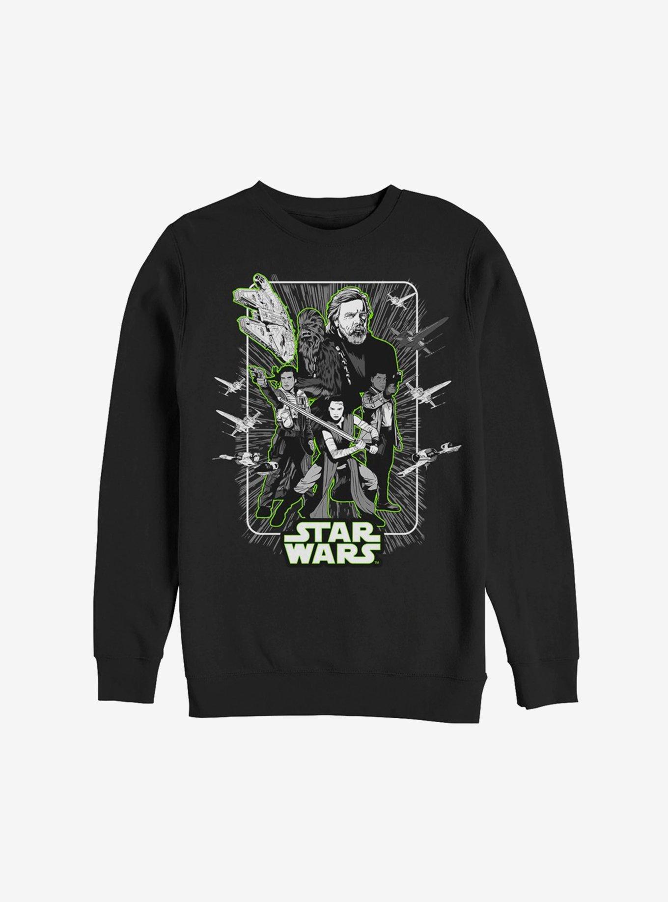 Star Wars Episode VIII The Last Jedi Heroes Return Sweatshirt, BLACK, hi-res