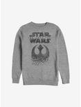 Star Wars Episode VIII The Last Jedi Grayscale Logo Sweatshirt, ATH HTR, hi-res